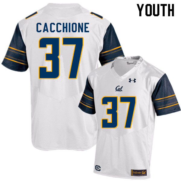 Youth #37 Dante Cacchione Cal Bears College Football Jerseys Sale-White - Click Image to Close